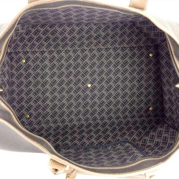 dunhill Boston bag herringbone PVC �~ leather Auth used T9929 - Picture 2 of 8